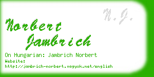 norbert jambrich business card